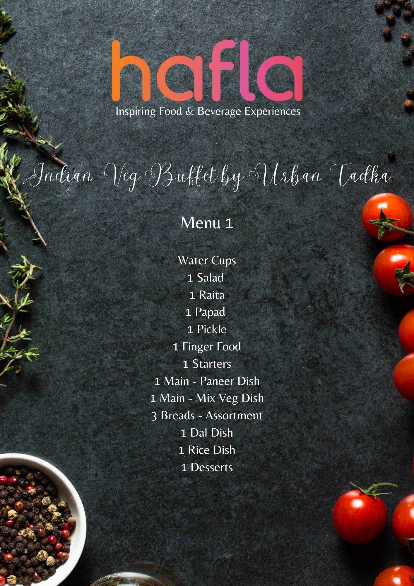 Indian Veg Buffet by Urban Tadka