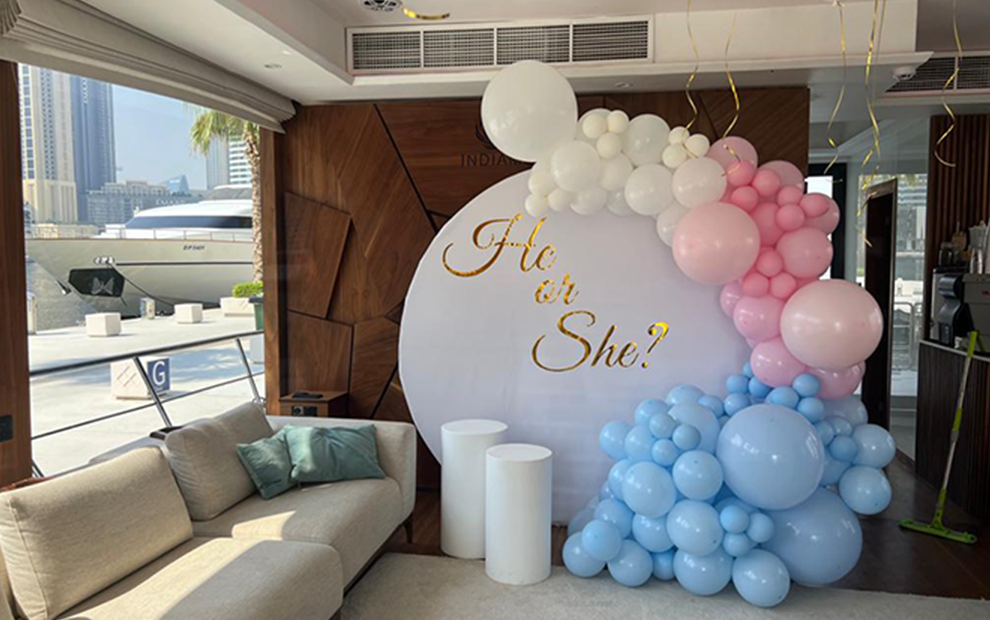 Yacht Baby Shower Balloon Decor