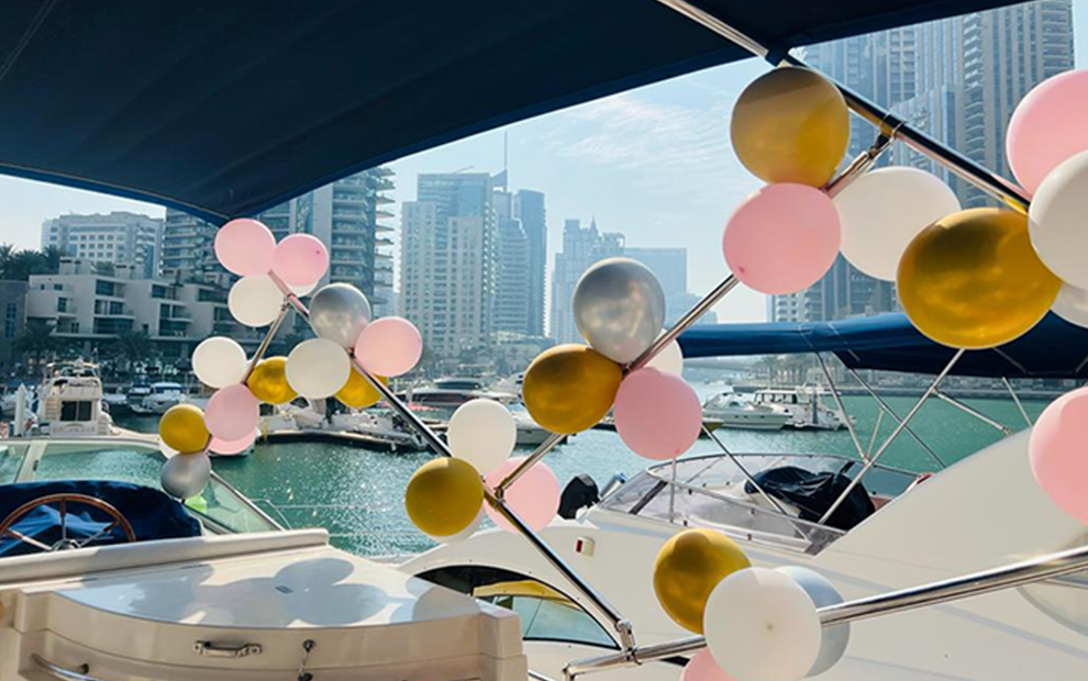 Yacht Birthday Party Balloon Decor