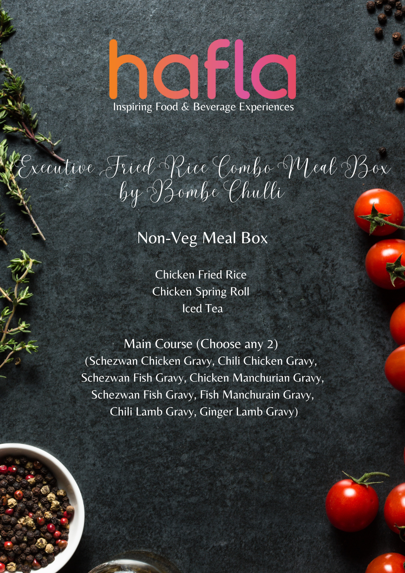 Executive Fried Rice Combo Meal Box by Bombe Chulli