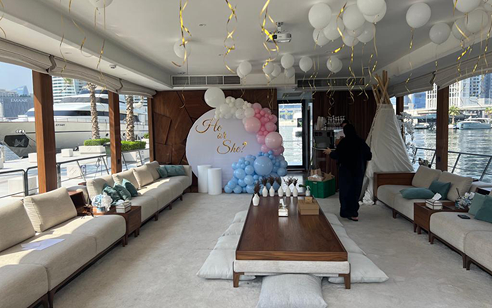 Yacht Baby Shower Balloon Decor
