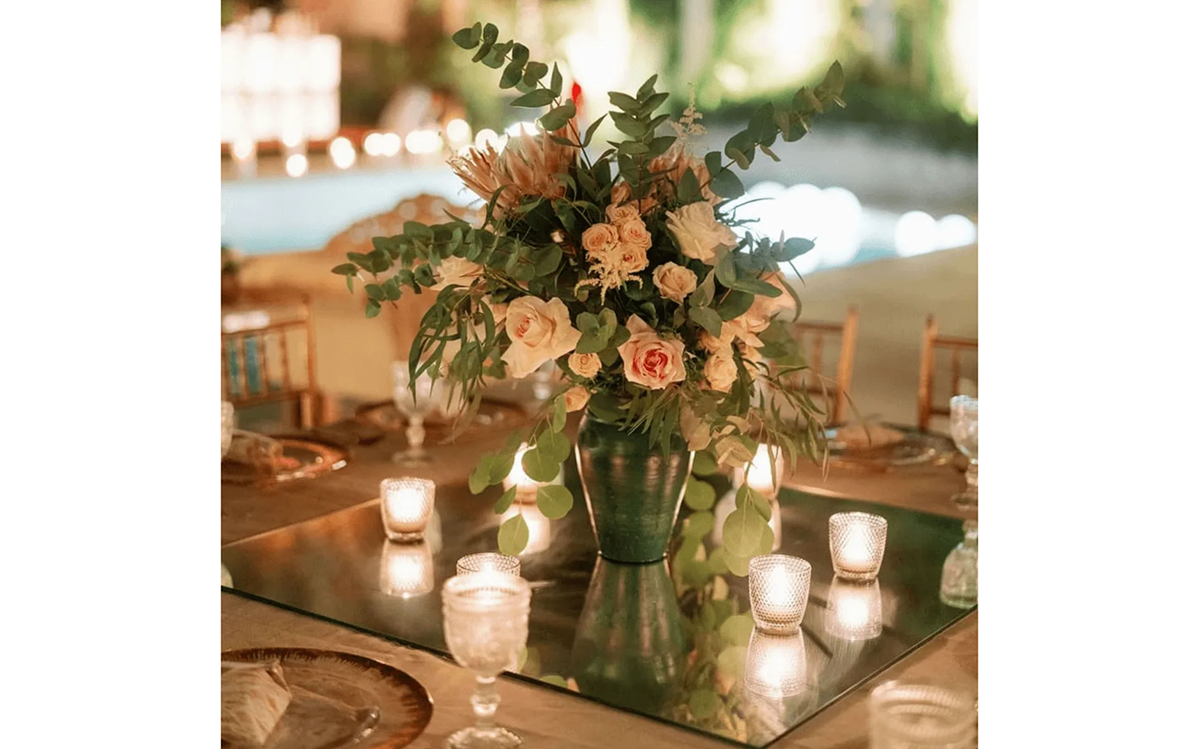 Square Mirror Centre Piece