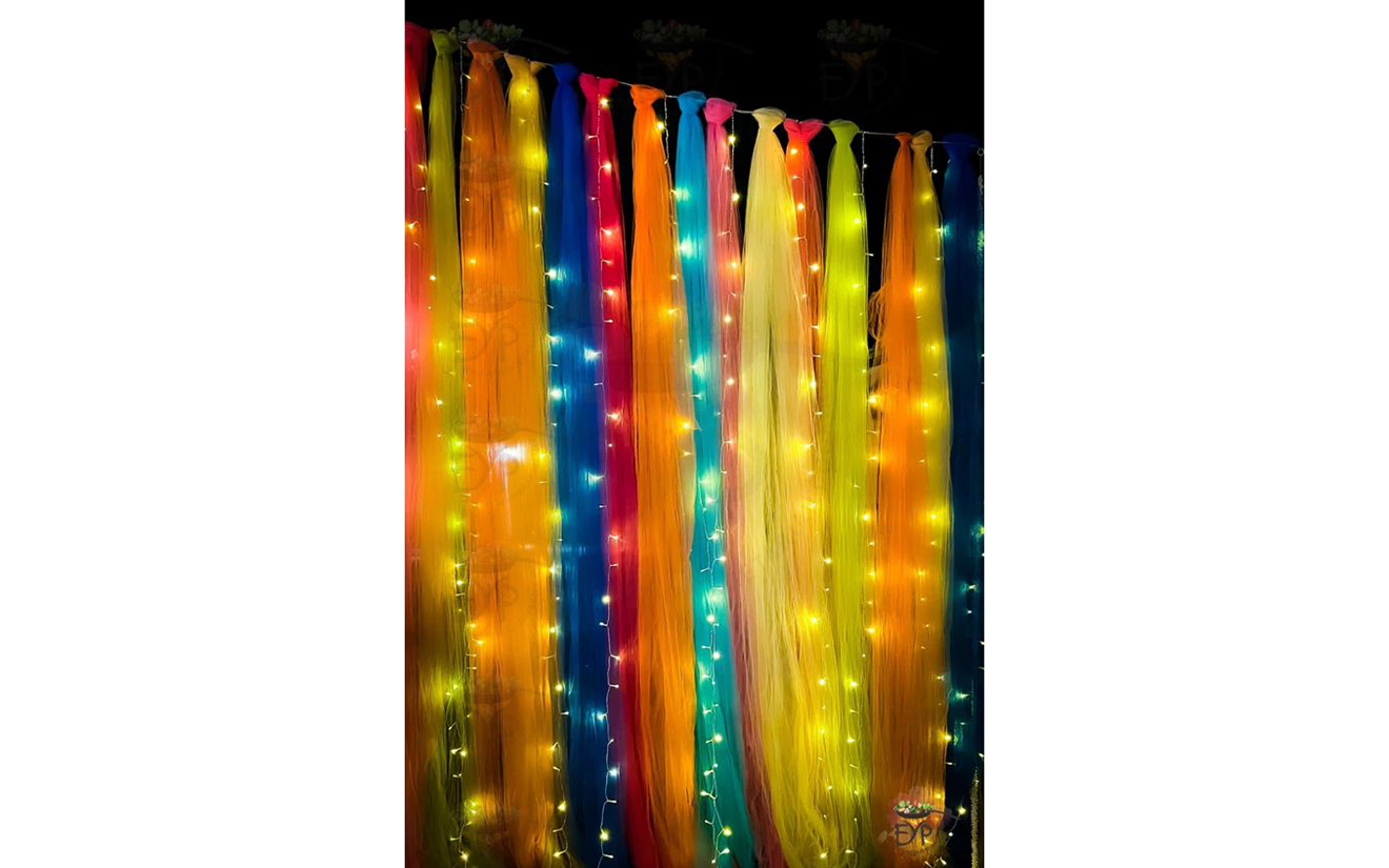 Diwali Curtain & Fairy Light Decor