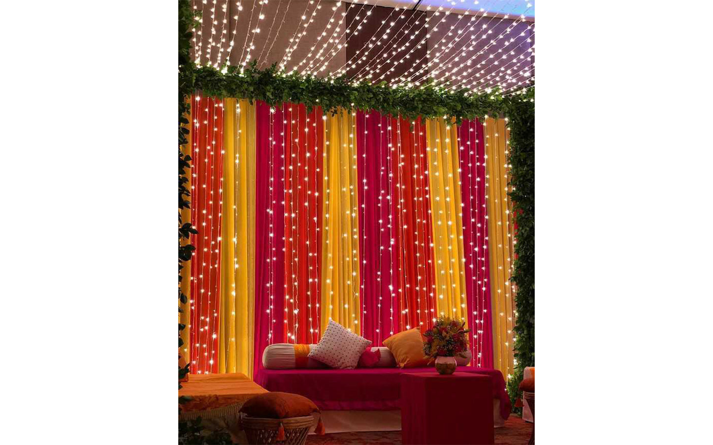 Diwali Colorful Lounge Setup Decor