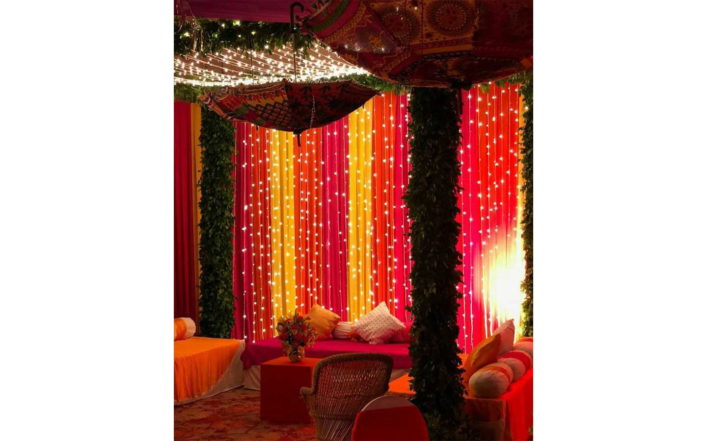 Diwali Colorful Lounge Setup Decor
