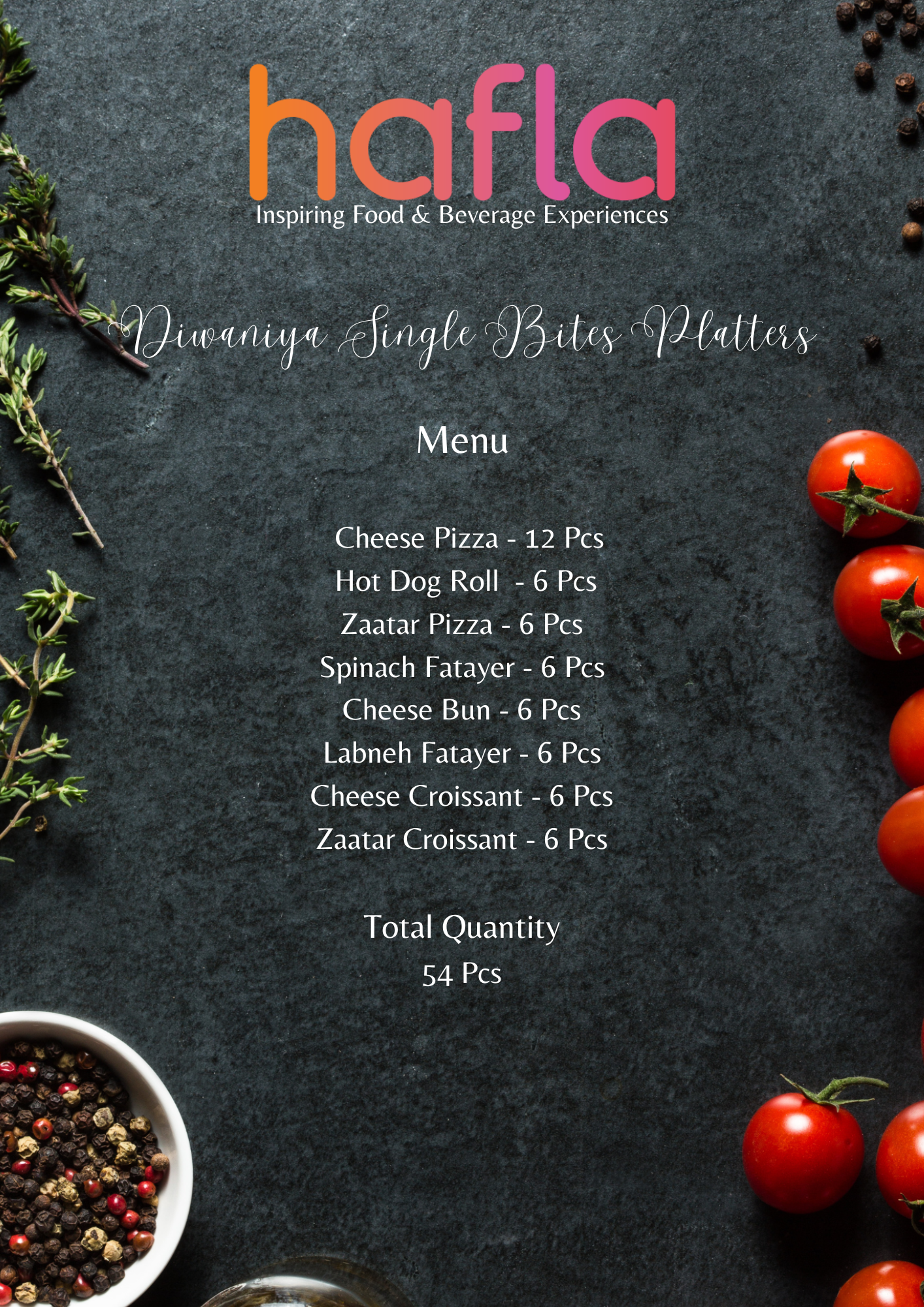 Diwaniya Single Bites Platters by Caesars Restaurant