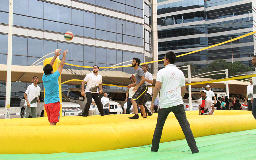 Flying Volleyball