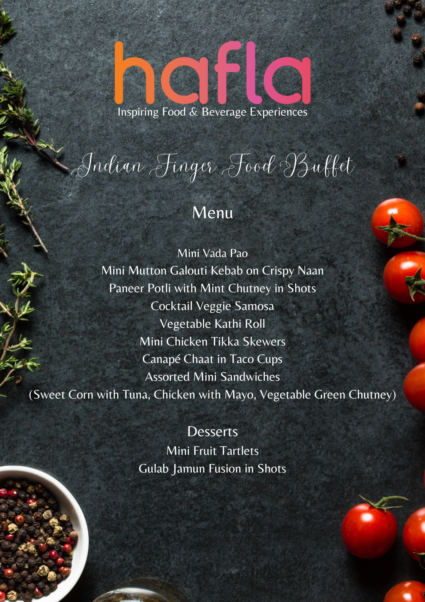 Indian Finger Food Buffet by Cedar Tree Hospitality