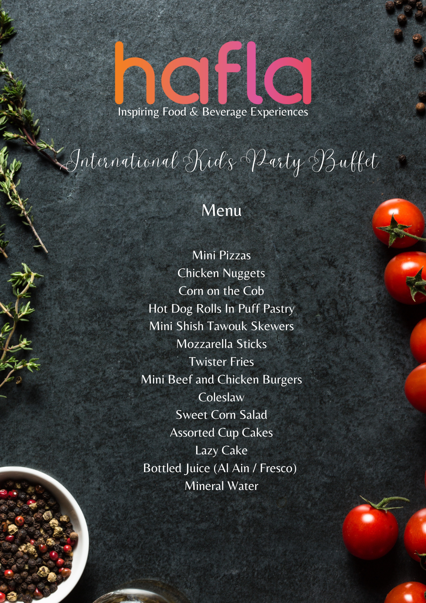 International Kid's Party Buffet by Baguette Catering