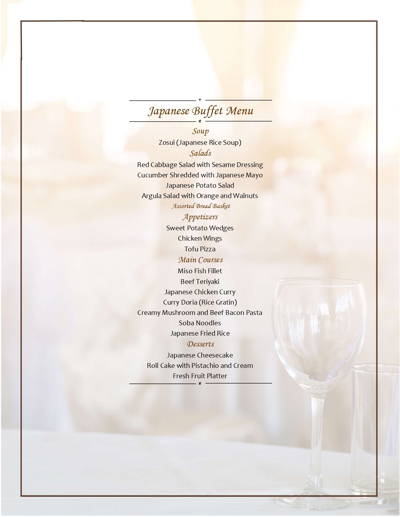 Japanese Buffet by Cedar Tree Hospitality