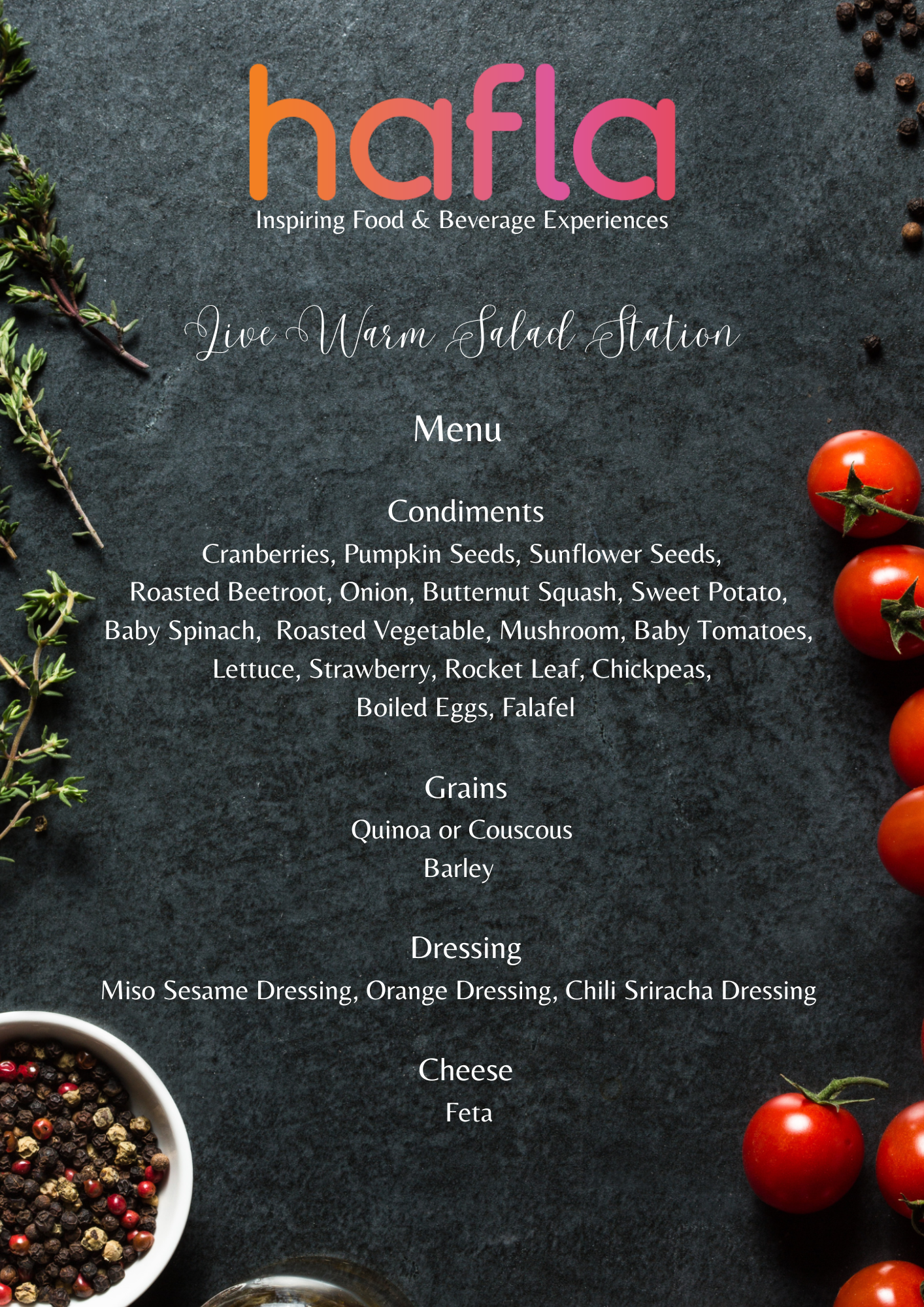 Live Warm Salad Station by Paprika Dubai