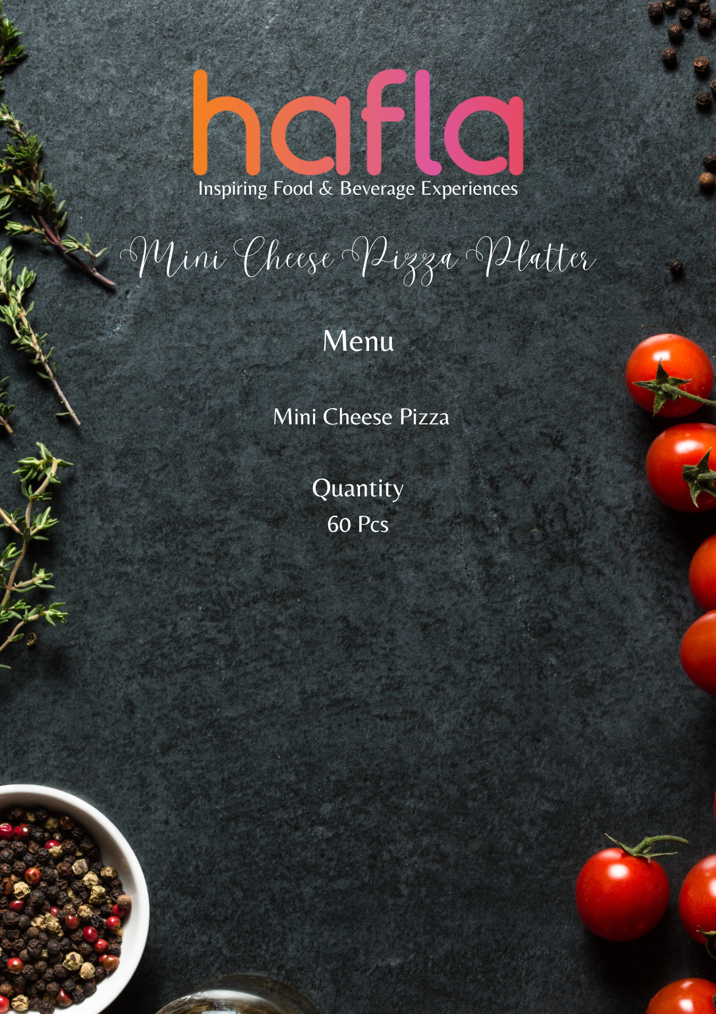 Mini Cheese Pizza Platter by Caesars Restaurant