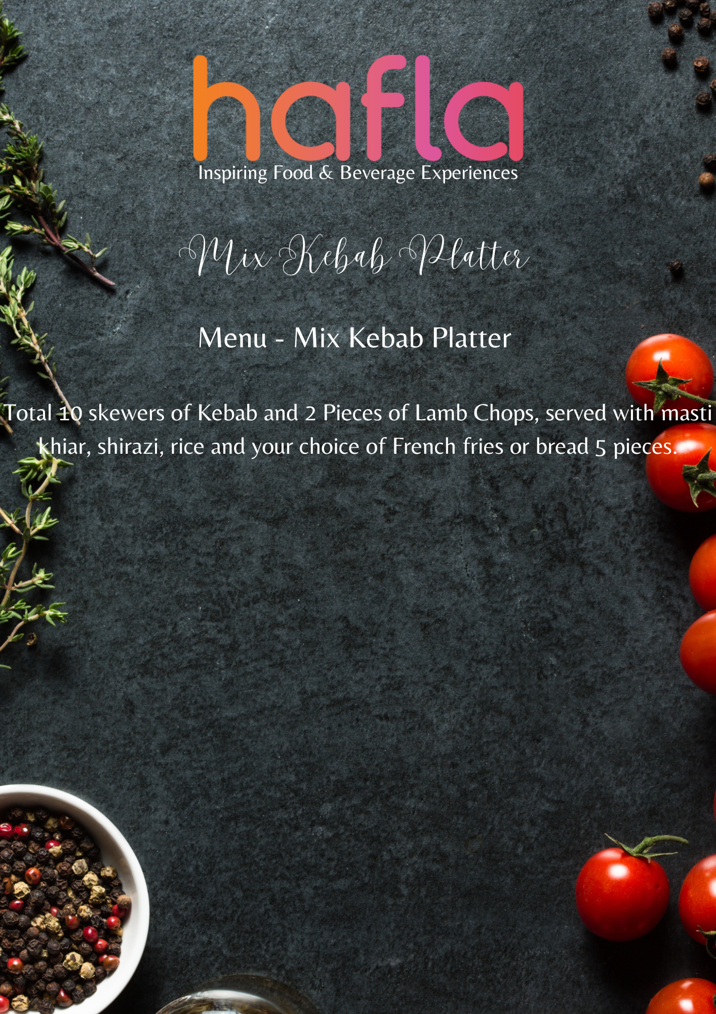 Mix Kebab Platter by Koobideh Fusion