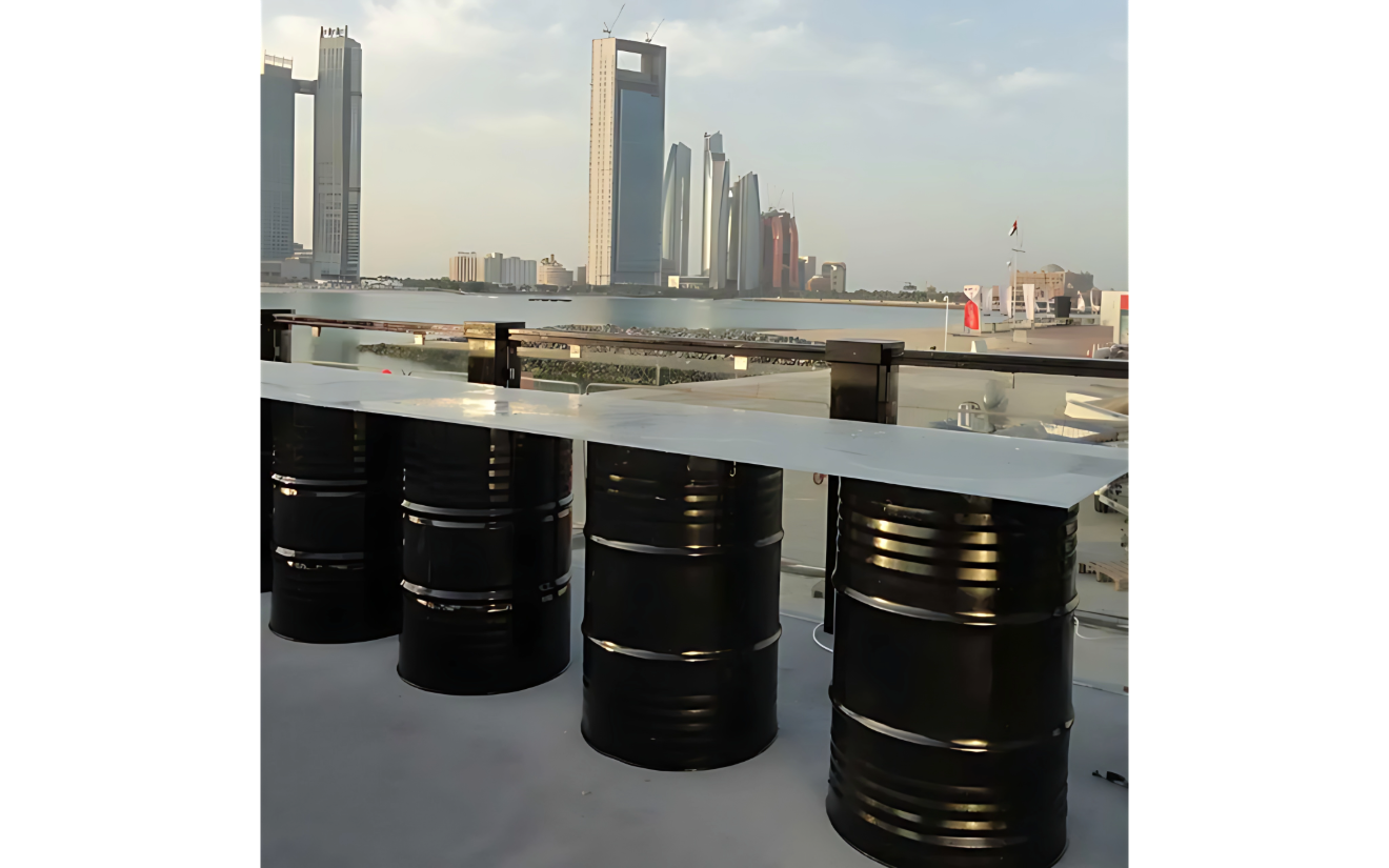 Oil Drum Buffet Table
