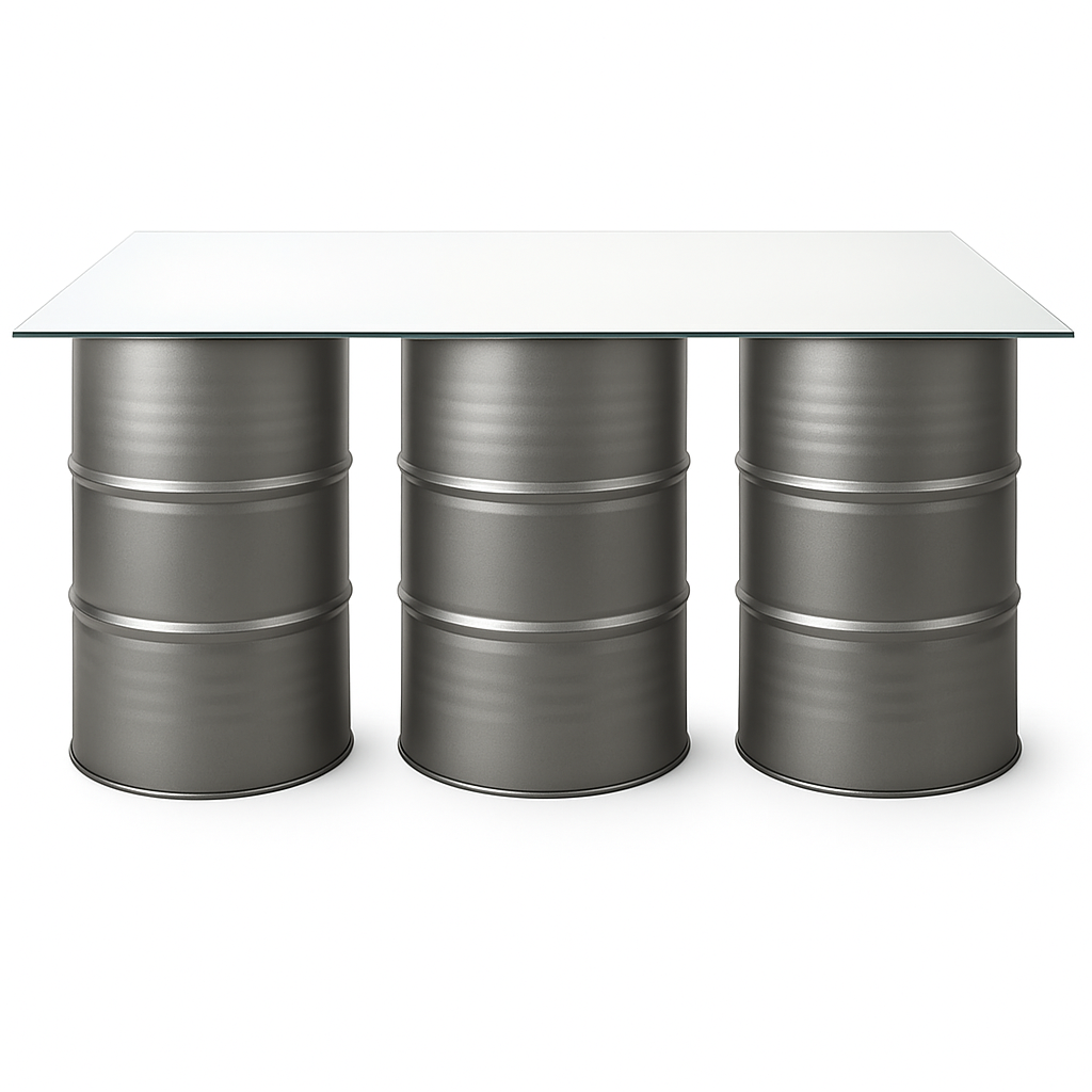 Oil Drum Buffet Table