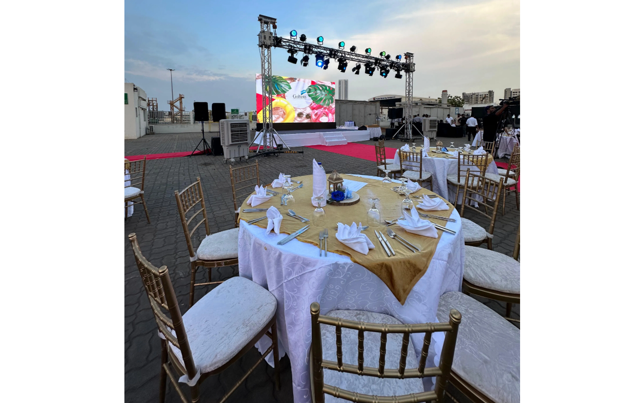 Round Table With White Cover