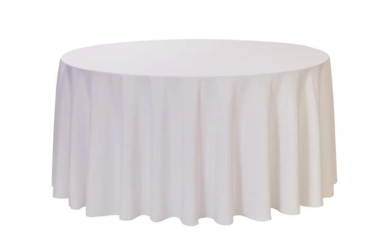 Round Table With White Cover