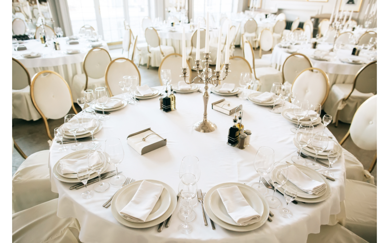 Round Table With White Cover