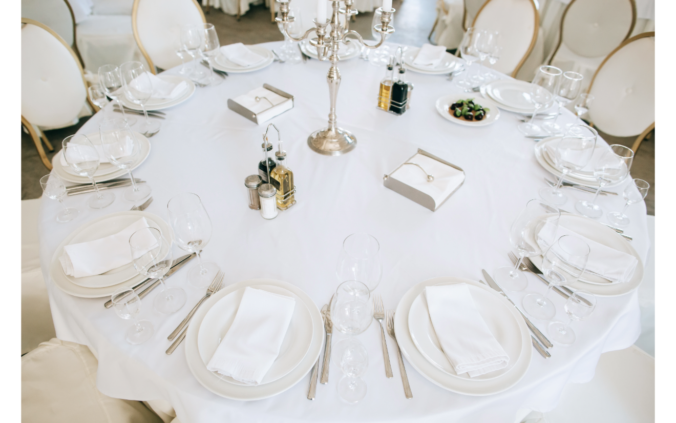 Round Table With White Cover