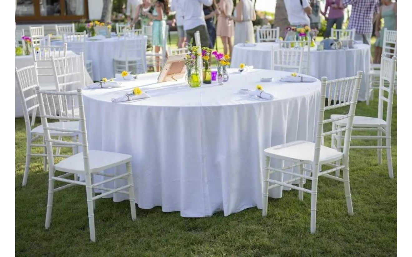 Round Table With White Cover