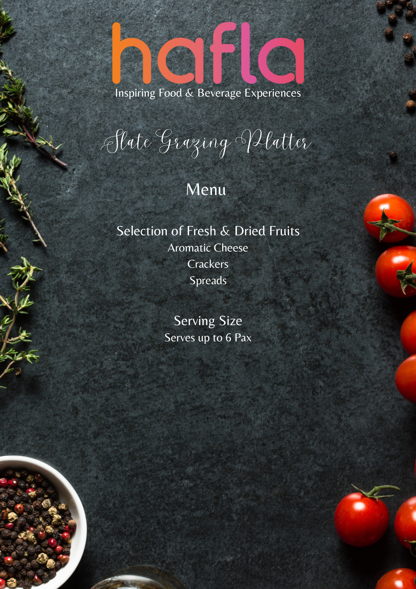 Slate Grazing Platter by Fruitful Day