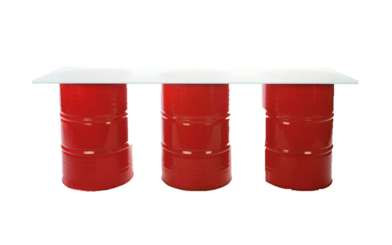 Oil Drum Buffet Table