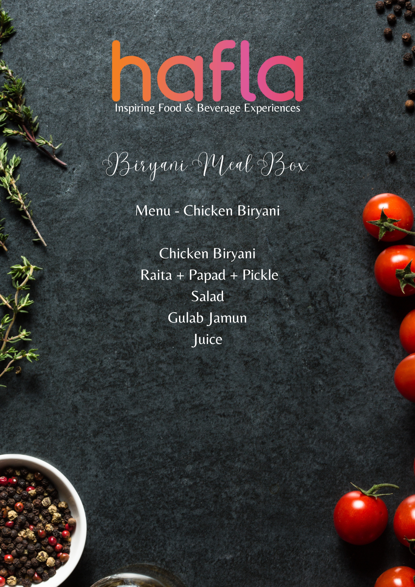 Biryani Meal Box by Spice Deli