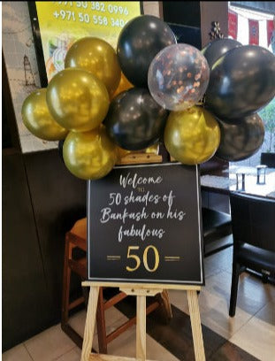 Golden 50th Birthday Decor-1