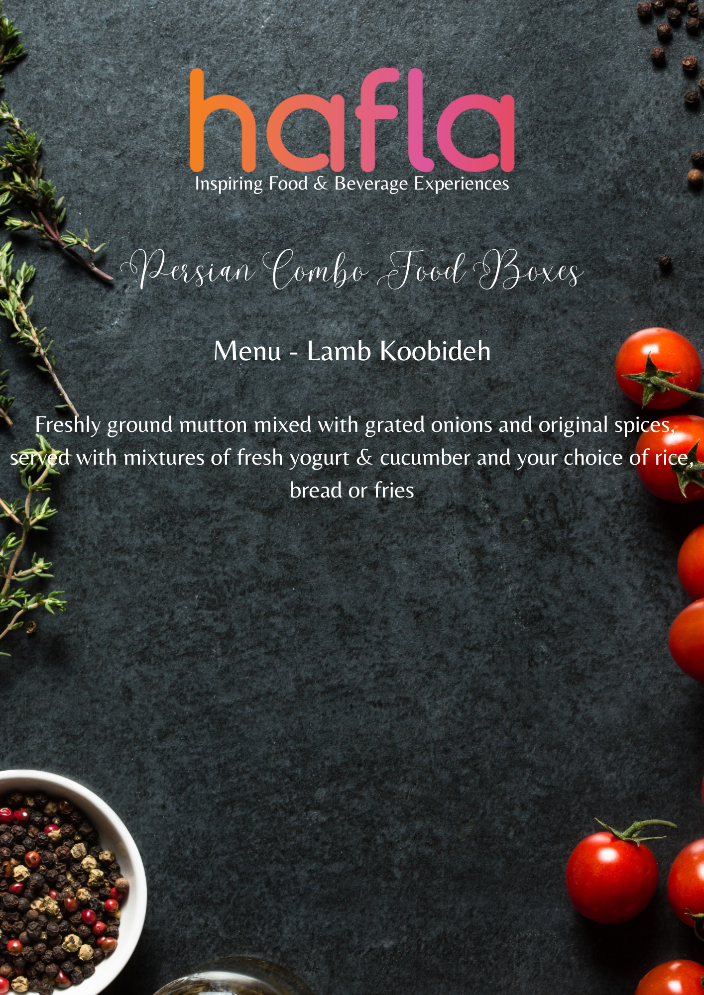 Persian Combo Food Boxes by Koobideh Fusion