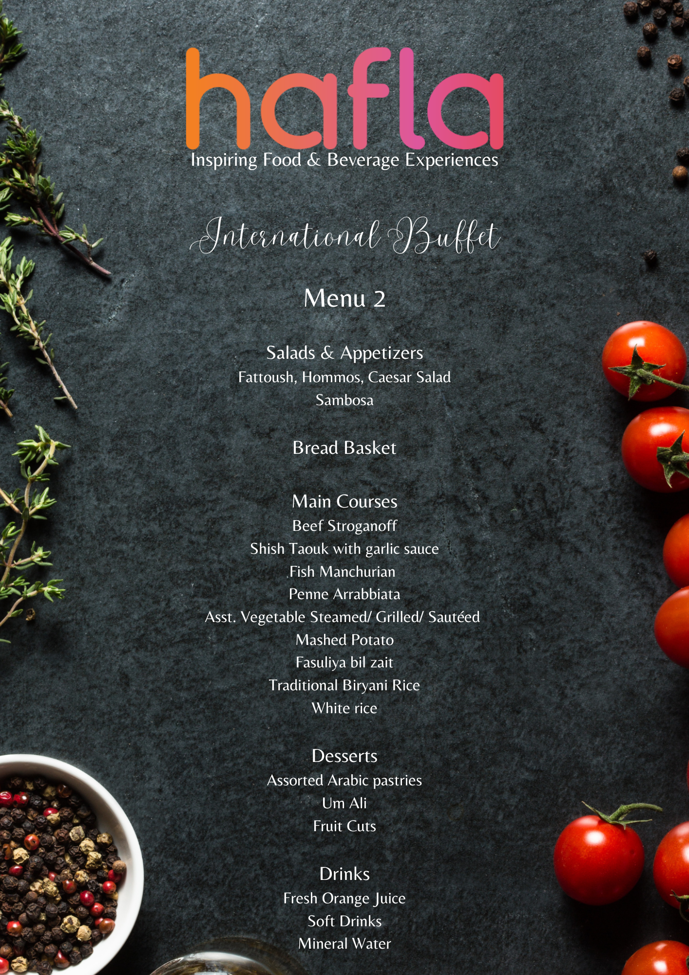 International Buffet by Baguette Catering