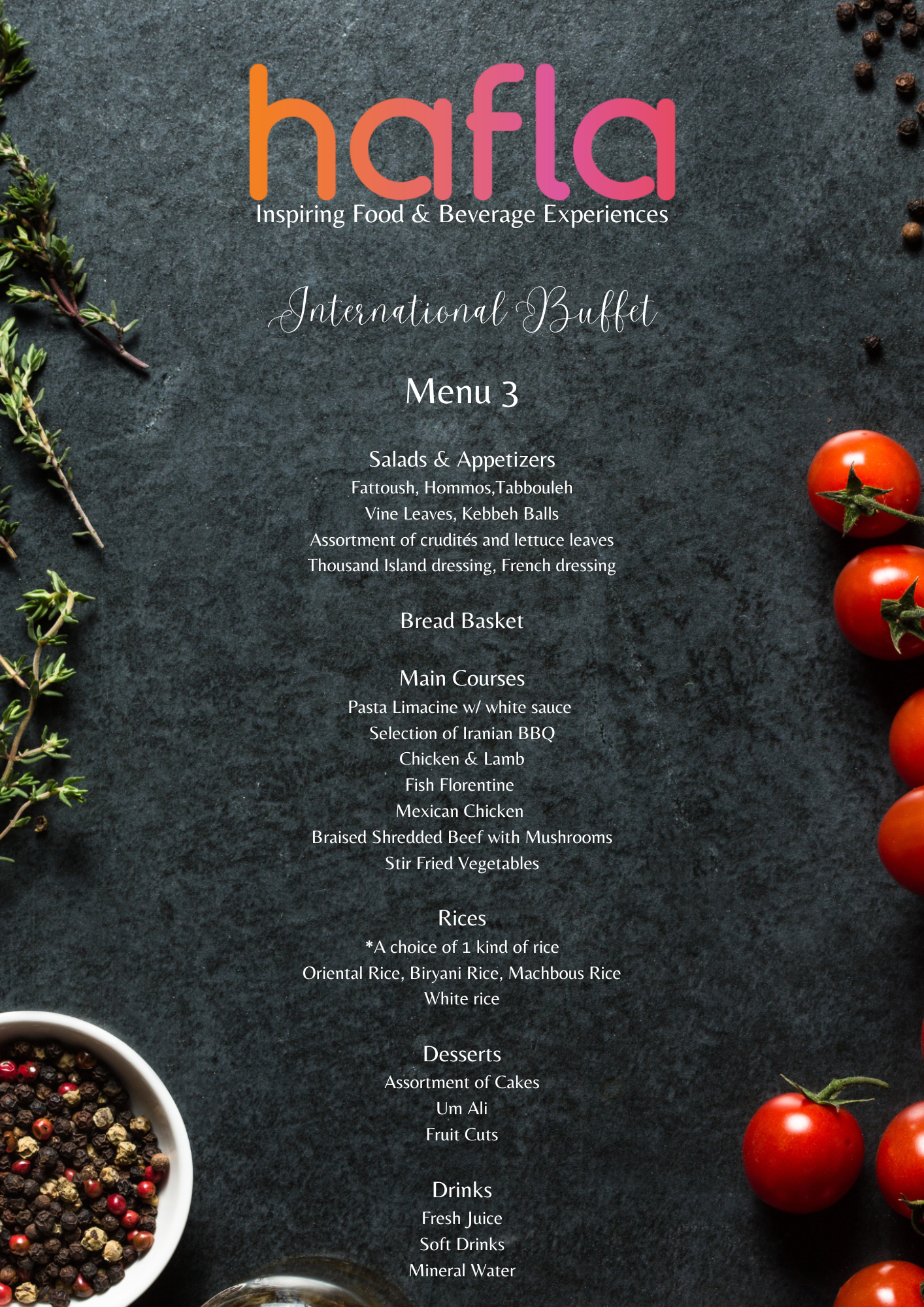 International Buffet by Baguette Catering
