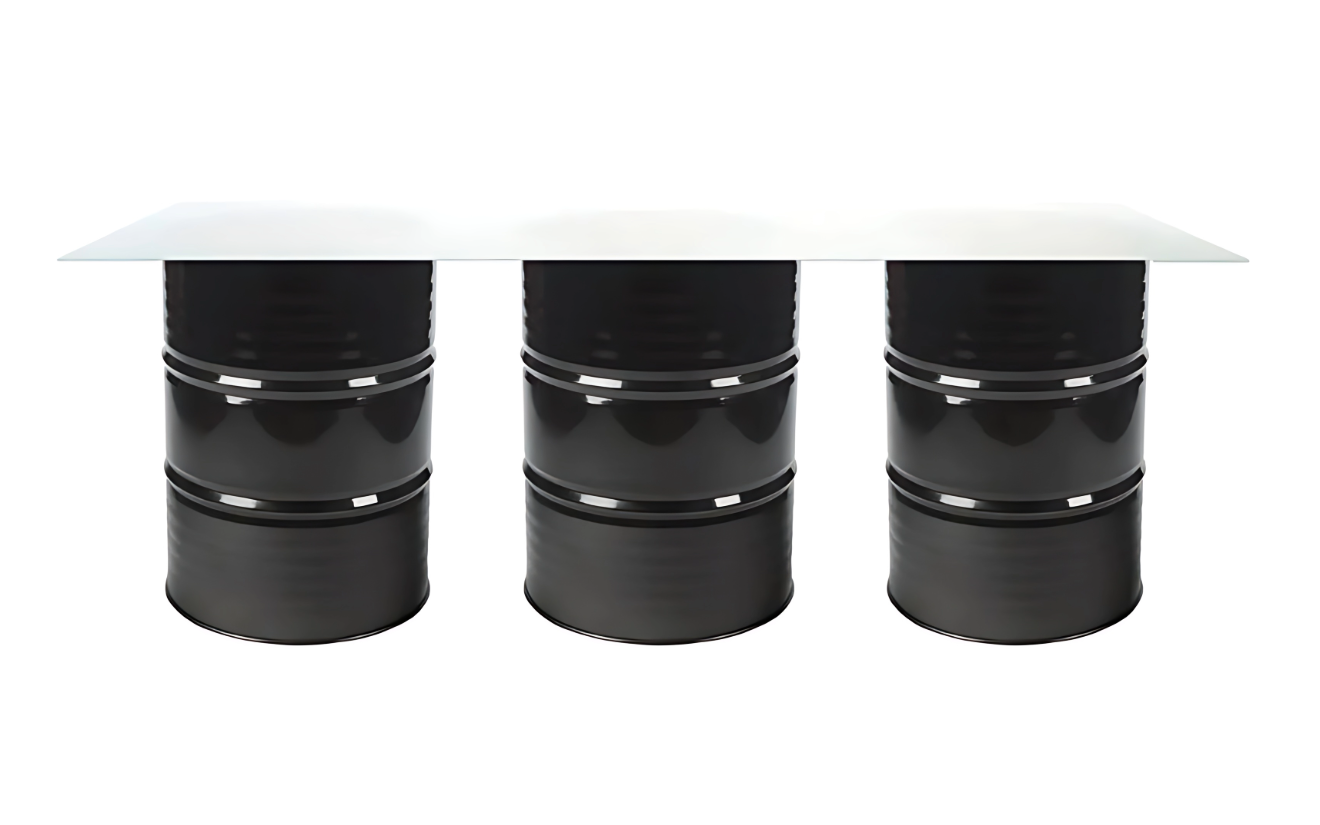 Oil Drum Buffet Table