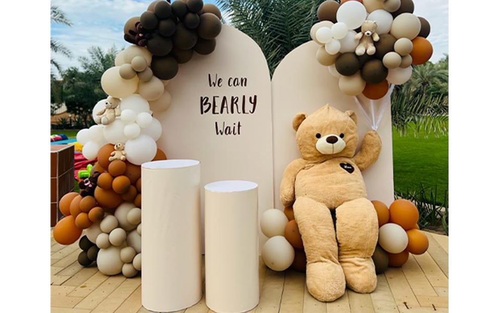 Beige Baby Shower Decor