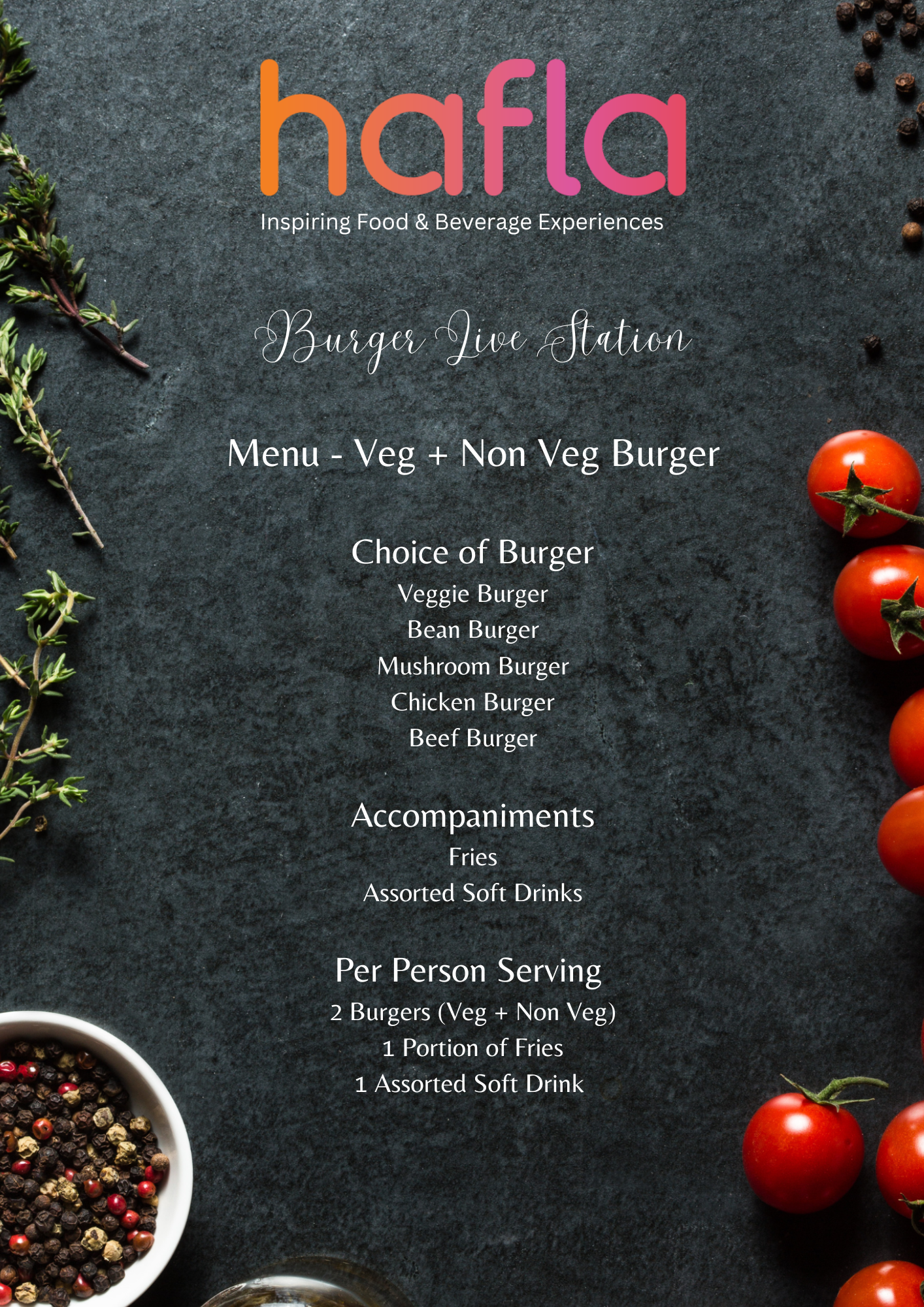 Hafla Exclusive Burger Live Station