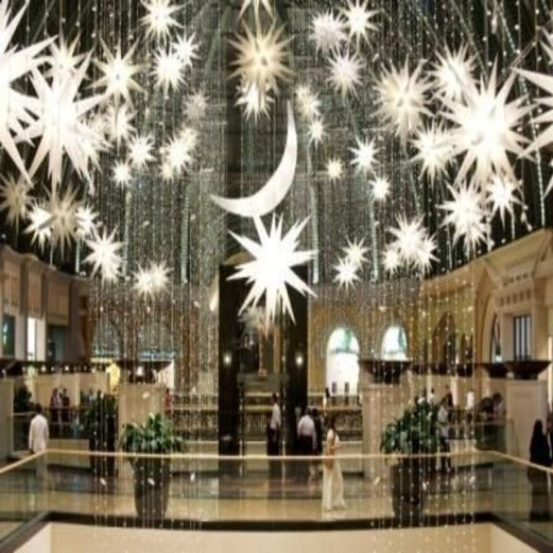 Ramadan Moon & Star Canopy Lighting