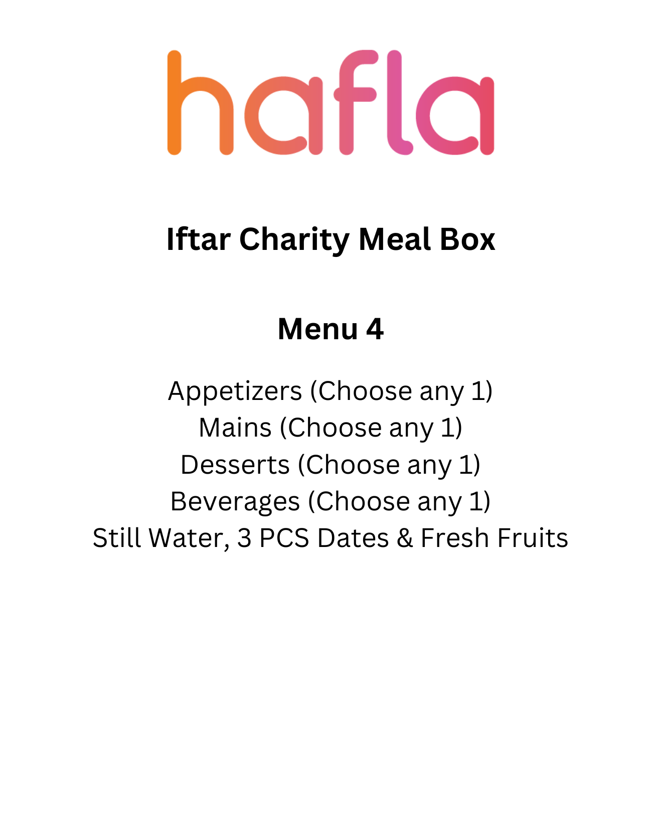 Iftar Charity Meal Box