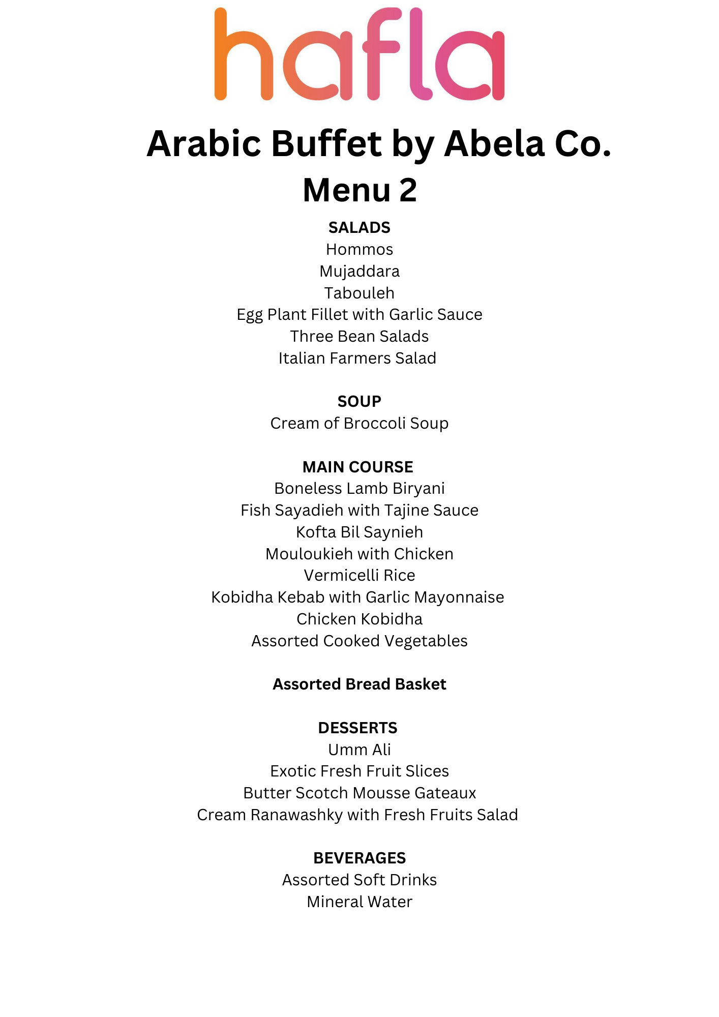 Arabic Buffet by Abela Co.
