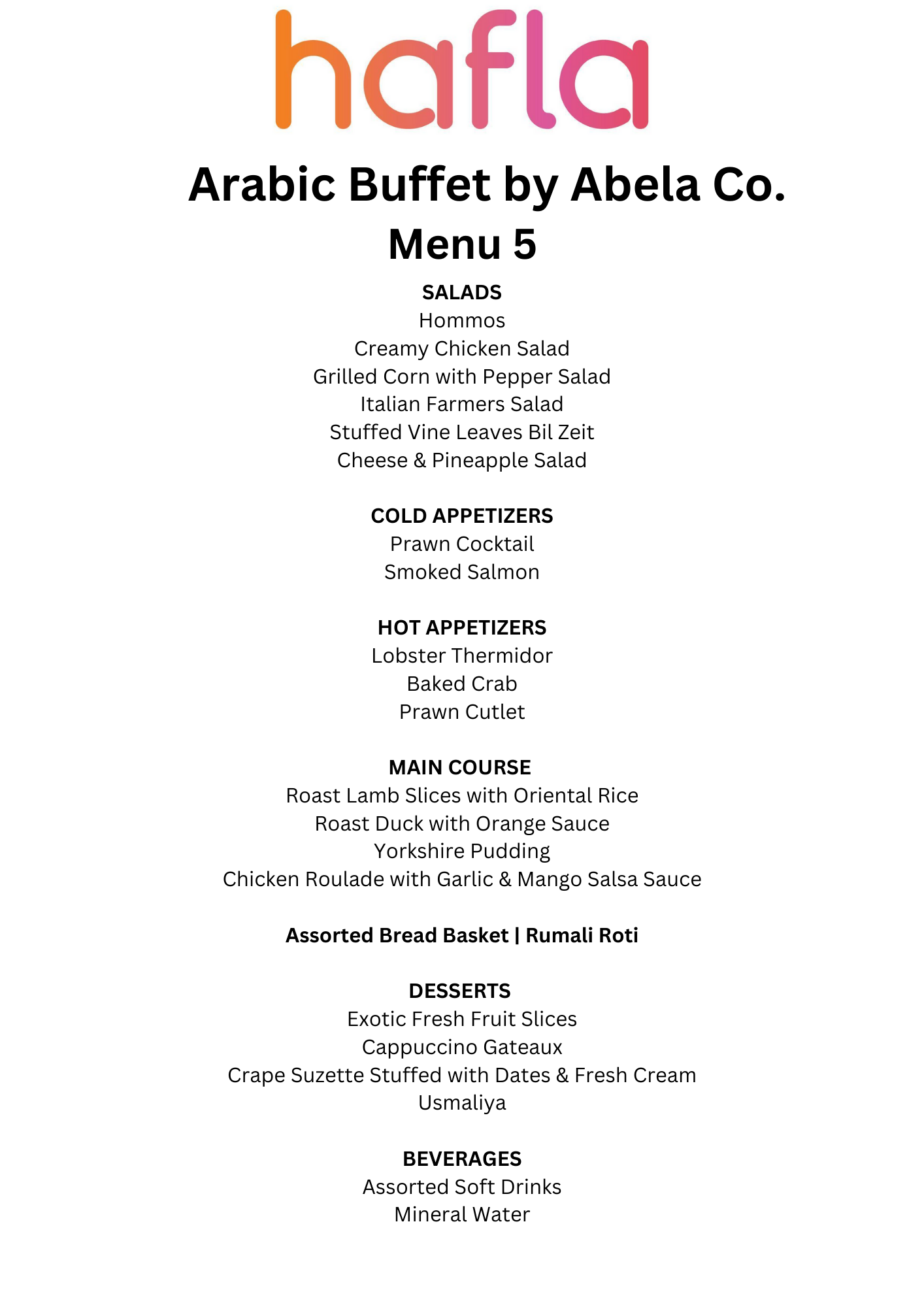Arabic Buffet by Abela Co.