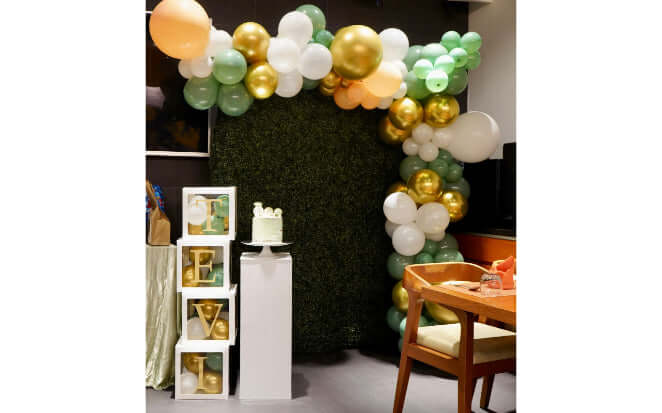 Grass Backdrop & Pastel Decor