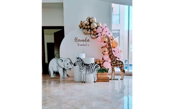 White Safari Theme Backdrop