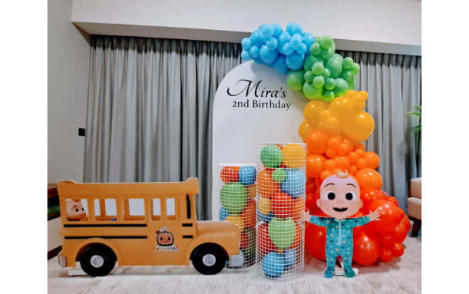 LED Number With Balloon Decoration