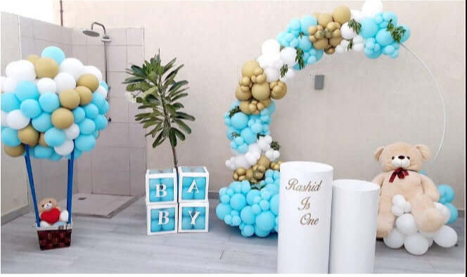 Alpha Teddy Birthday Backdrop