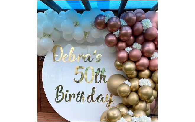 50th Birthday Round Backdrop Dubai