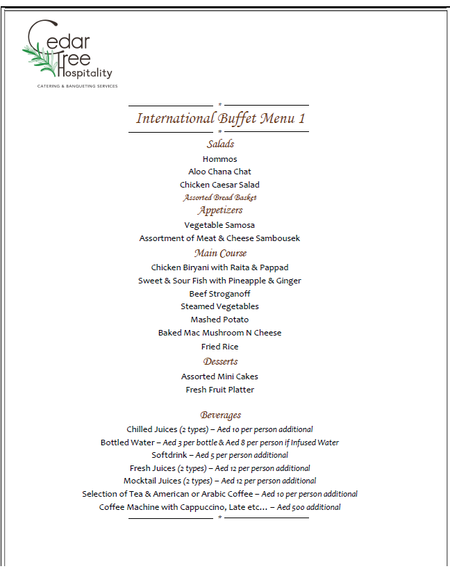 International Buffet by Cedar Tree Hospitality (OLD)