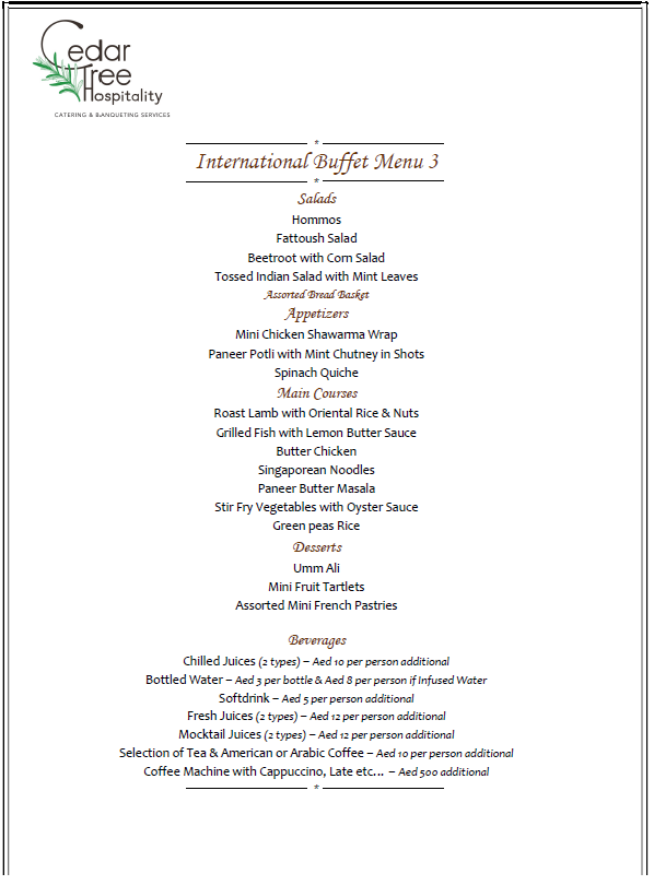 International Buffet by Cedar Tree Hospitality (OLD)