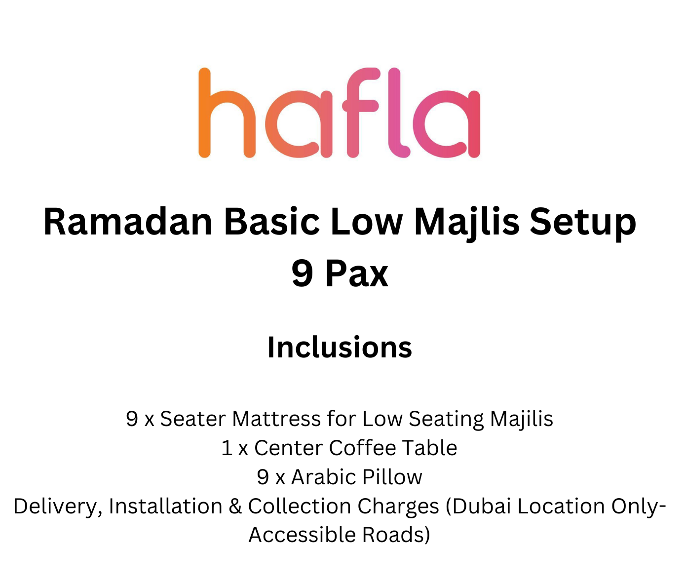 Ramadan Basic Low Majlis Setup