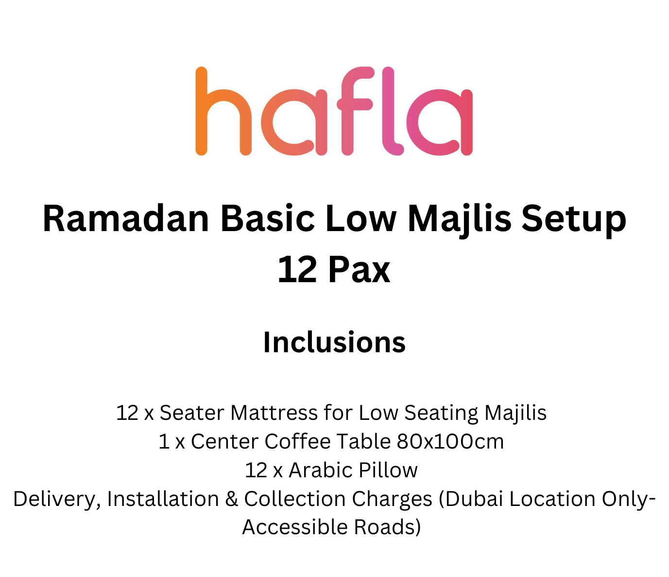 Ramadan Basic Low Majlis Setup