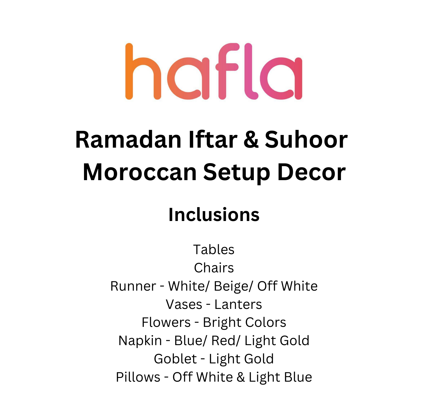 Ramadan Iftar & Suhoor Moroccan Setup Decor