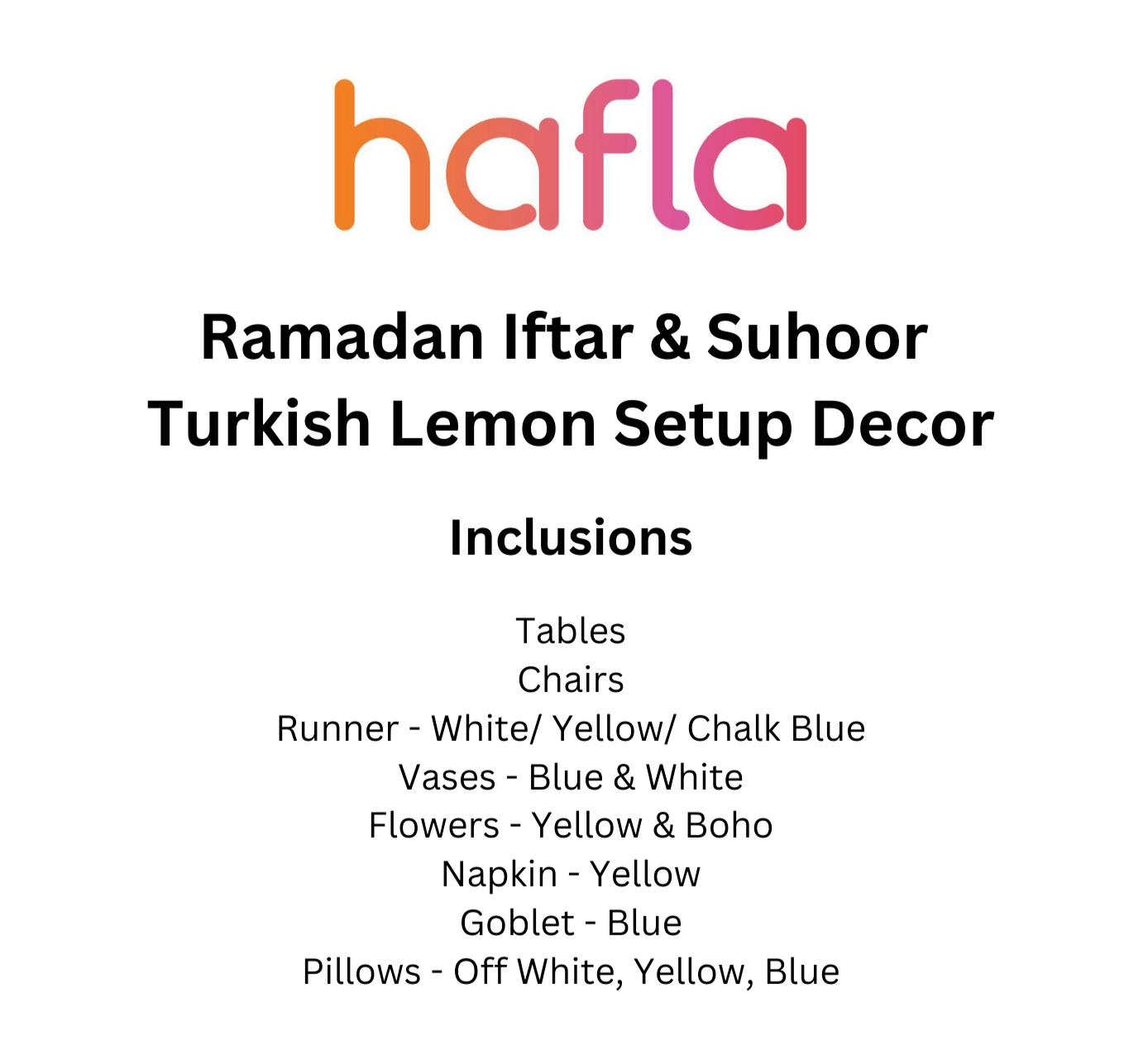 Ramadan Iftar & Suhoor Turkish Lemon Setup Decor