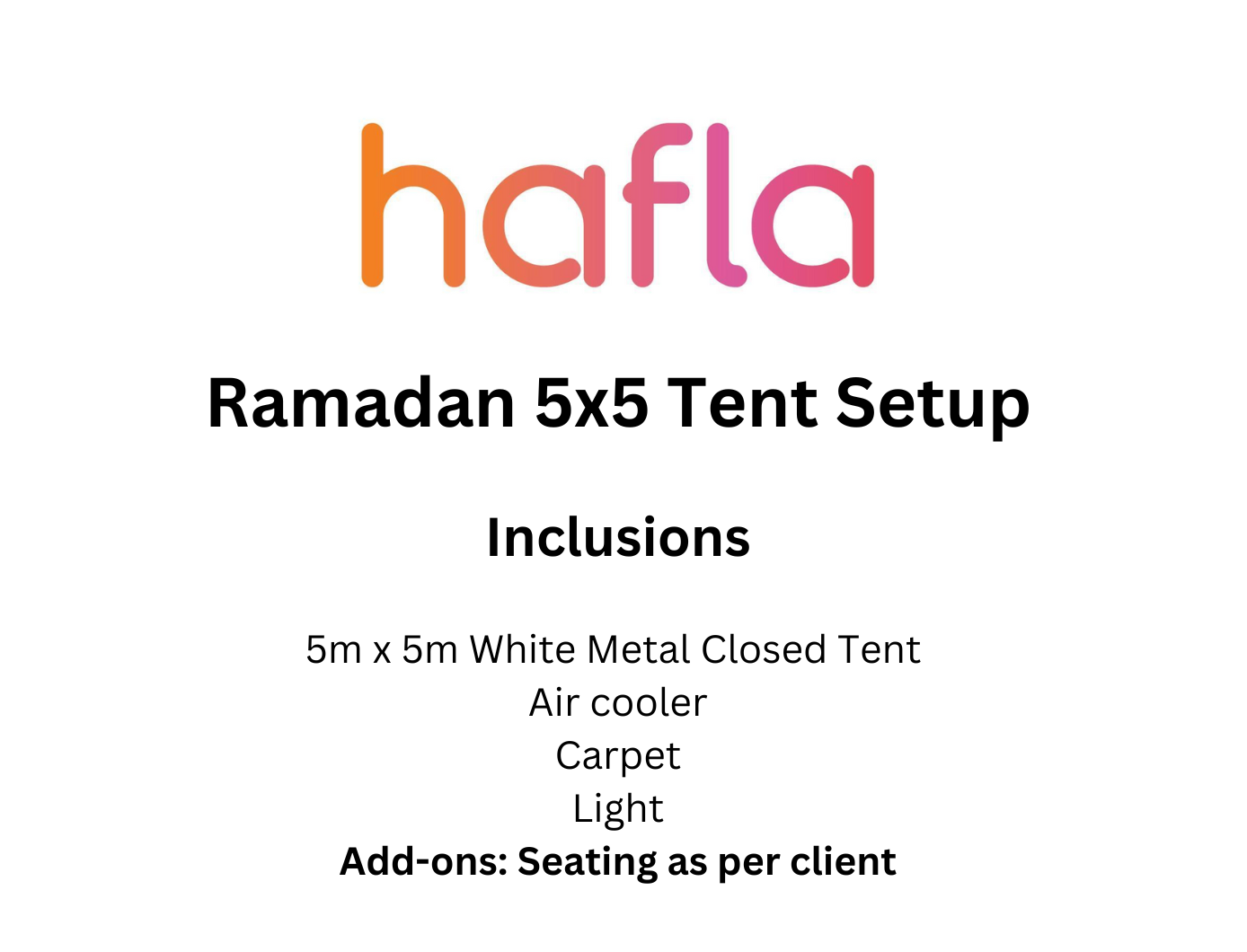 Ramadan Tent Setup